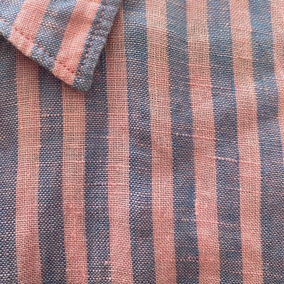 Gap Linen button down Boyfriend Fit oversized small striped long sleeved shirt! - Picture 7 of 11